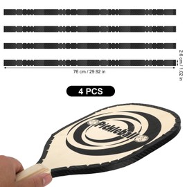 4pcs Pickleball Edge Tape, 1.02 Inch Pickleball Paddle Edge Guard Tape Pickleball Protective Edge Tape Paddle Edge Protection Tape for Pickleball Supplies (Black)