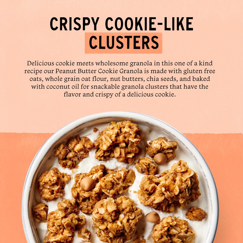 Purely Elizabeth Cookie Granola, Peanut Butter, Gluten-Free, Non-GMO (3 Ct,