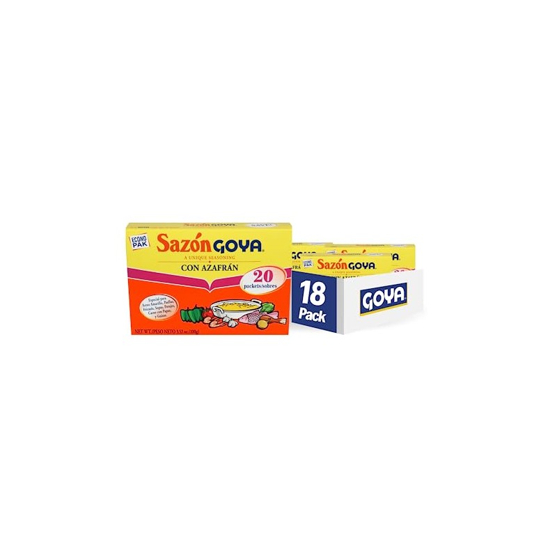 Goya Foods Sazón Seasoning with Azafran, 3.52 Ounce (Pack of
