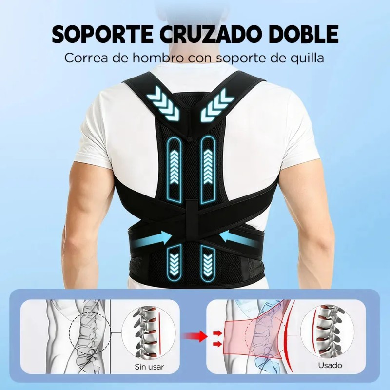 Corrector Postura Espalda Para Hombre Y Mujer Ajustable Faja