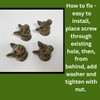 Vintage Antique Iron Bronze Handmade Metal Animal Cupboard Door Knobs,