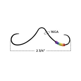 LionGothic 16G Black Mustache Septum Nose Ring Hoops Rainbow O Rings Rollie Fingers Jewelry