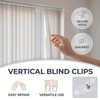 Hopzab 12PCS Clear Vertical Blind Clips, for Securing Curtains, Versatile