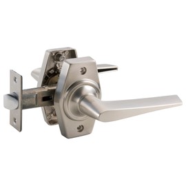 Pine Six Replacement Easy Door Lock Gate Lever Empty Lock Nickel Color 10702 