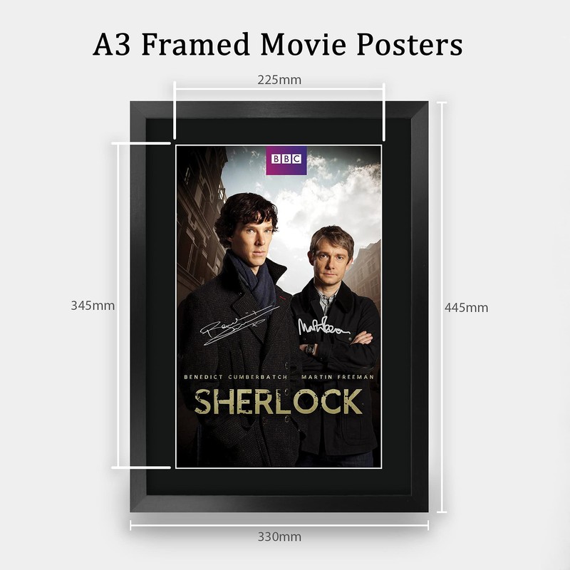HWC Trading A3 FR Sherlock Benedict Cumberbatch Gifts Printed Autograph