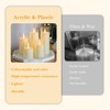 Fo32won Ivory White LED Flameless Pillar Candles Battery Operated with