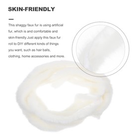 EXCEART Faux Fur Border Faux Fur Ribbon Decorative Ribbon Christmas Coin Ribbon Plush Trim Fabric Roll Christmas Tree Garland for Slippers Collar Cuddly Toy Decoration 5 m White