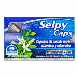 Selpy Caps Vitamina B6 Y Zinc Capsulas De Vitaminas Suplemento Alimenticio