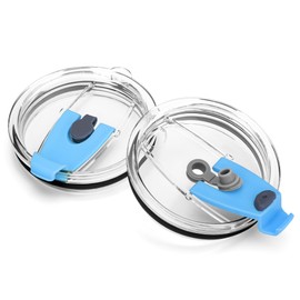 Diumepo 30 oz Tumbler Lids Fits for 30 oz YETI Rambler, Ozark Trail and More, 2 Pack Spill-proof Lids,Covers for 30 Ounce Tumbler,Cup(Blue)