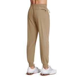 MAGCOMSEN Men's Sweatpants with Zipper Pockets Athletic Track Pants Joggers for Men Hiking Workout Pants Khaki 30