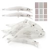 OriGlam 20pcs Lure Blanks Unpainted Fishing Lures, Blank Unpainted Minnow