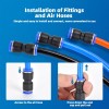 CGELE 40Pcs Quick Connect Air Hose Fittings 5/32 1/4 5/16
