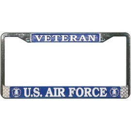 U.S. Air Force Veteran License Plate Frame Free Screw Caps with This Frame