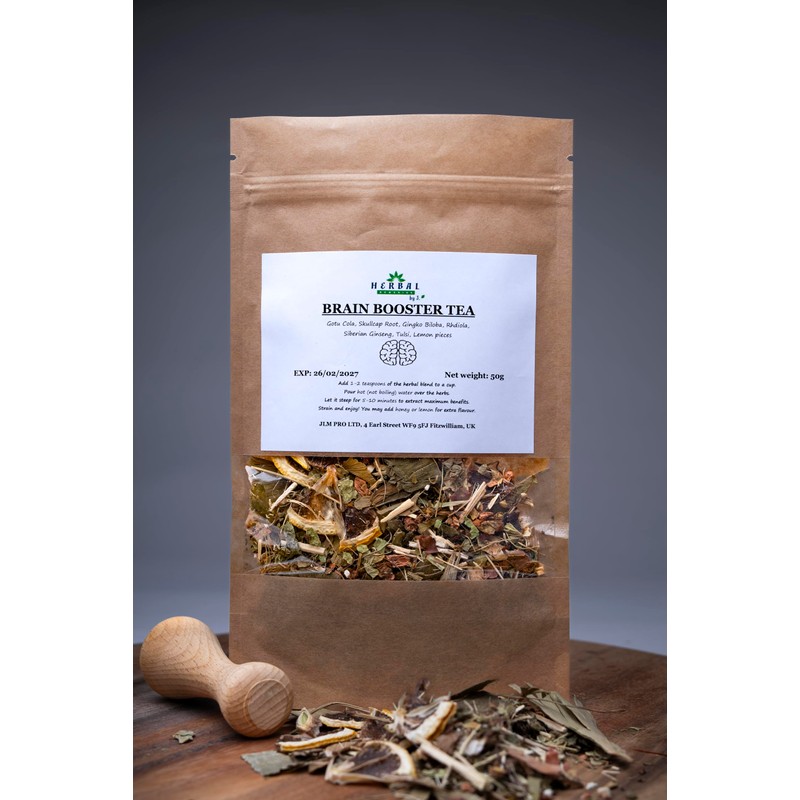 Memory Focus Herbal Tea with Gingko & Gotu Cola |Natural