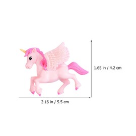 Kisangel Miniature Unicorn Figurine Set: 4-Piece Collection of Unicorn Dolls - Ideal for Home Decor, Aquariums, or Car Ornaments