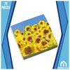 Iconikal 75-Count Disposable Paper Party Napkins Sunflower Fields 6.5x6.5-Inch 2-Ply