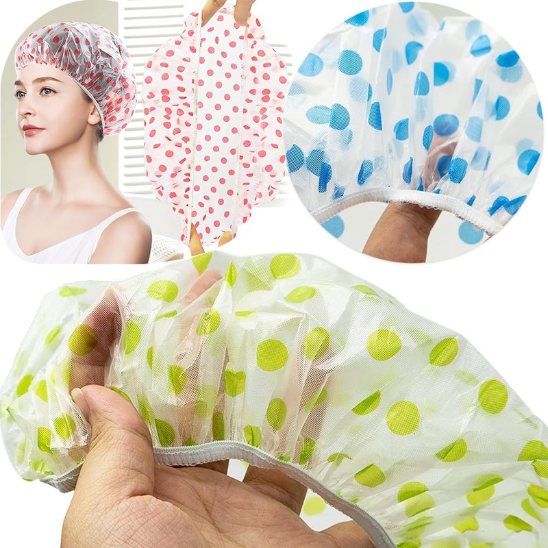 3pz Gorra de Baño Impermeabile Gorros de Ducha para Mujer,