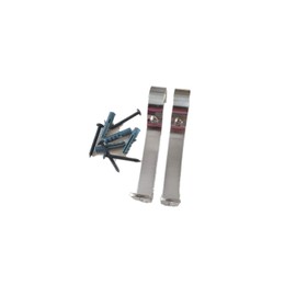 HomeElabador® Curtain Pole Bracket Metal 28mm Silver Heavy Duty Rod Wall Brackets Holder Metal Curtain Rod Brackets Set with Screws for Poles Set of 2.