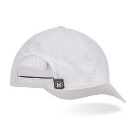 MISSION Cooling UPF Vented Performance Hat - Unisex One Size Cap for Workouts, Golf & Running - Sweat & Water Activated Technology (White)
