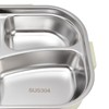 Portable Kids 304 Stainless Steel Lunch Box 1.3L Four Compartment