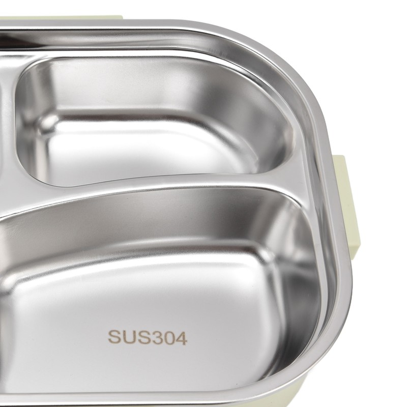Portable Kids 304 Stainless Steel Lunch Box 1.3L Four Compartment