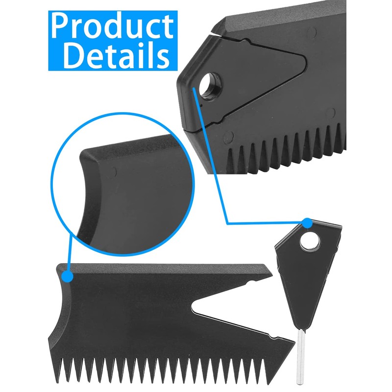 4 Pack Wax Comb with Fin Key, SUP Surf Board