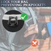 Milifox 4 Pack Zipper Clips Theft Deterrent Double Small Carabiner