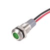 uxcell Signal Indicator Lights AC/DC 12V-24V 8mm Panel Mount Green