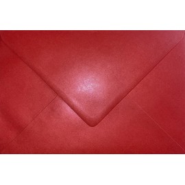 C5 (162x229mm) Coloured Envelopes for A5 Greeting Cards Wedding Invitations & Crafts Pack of 10 (Pearl Red)