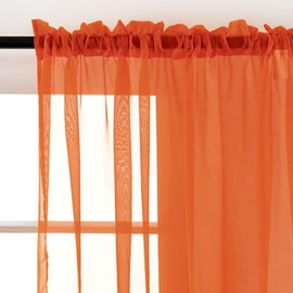 SpaceDresser - Paneles de cortina de gasa transparente con bolsillo para barra de tratamiento de ventana para cocina, recámara, sala de estar, cortinas de filtrado de luz solar, decoración semi para