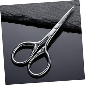 Healeved 3pcs Stainless Steel Beard Scissors for Men Trimming Shears for Facial Hair Grooming Sleek Silver Design for Precise Cutting and Styling