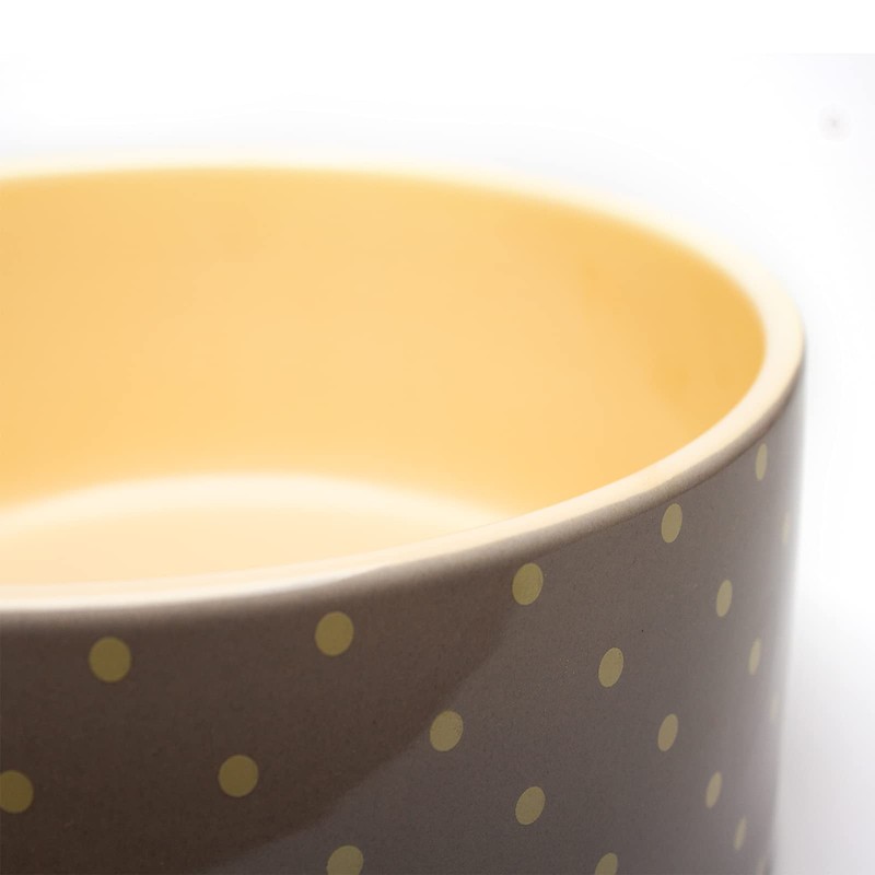 Petface Grey Spots Ceramic Bowl, 13 cm