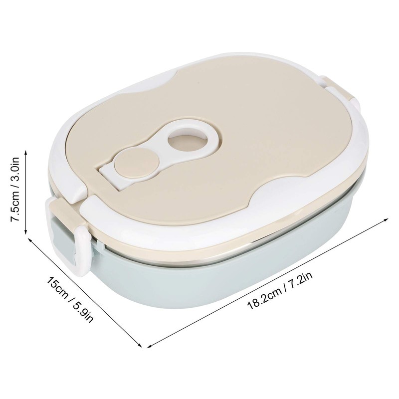cigemay Thermal Insulation Lunch Box,Stainless Steel Portable Sealed Multi-Layer Lunch