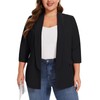 MINTLIMIT Plus Size Blazers 3/4 Sleeve Casual Blazers Lightweight Open