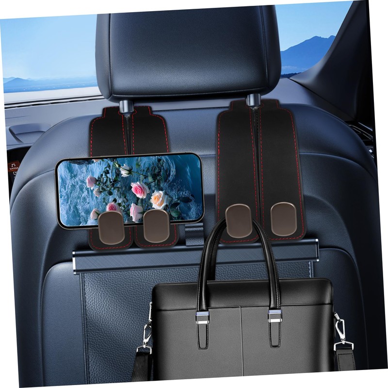 Gatuida 4 Pcs Car Headrest Hooks for Purses Bags Heavy