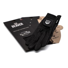 BEAVER GOLF Midnight Black All Season Ultra Golf Glove Mens Left (Right-Handed Size) XXL