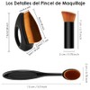 Brocha de Maquillaje de Base,3 Piezas Brocha Kabuki,Cepillo de Base
