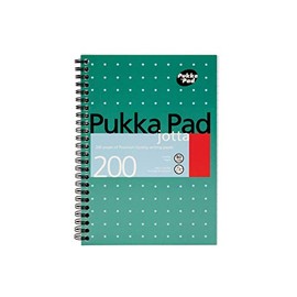 Pukka Jotta A5 80gsm Ruled Margin Spiral Bound Notepad 200 Pages 100 Sheets - Metallic