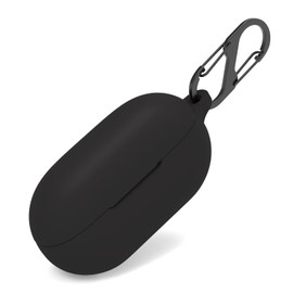 WUWOCJ Case Cover Compatible with Beats Solo Buds,Soft Silicone Cover,Headphone Accessories with Carabiner (Black)