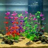 2 Pack 9.5 Inch Seaweed Purple Plastic Artificial Aquarium Plants