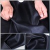 HGUAN Solid Color Soft Black Faux Leather Fabric 12"x53" (30cm