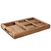 Yangbaga Rustic Wooden Serving Trays with Handle - Set of
