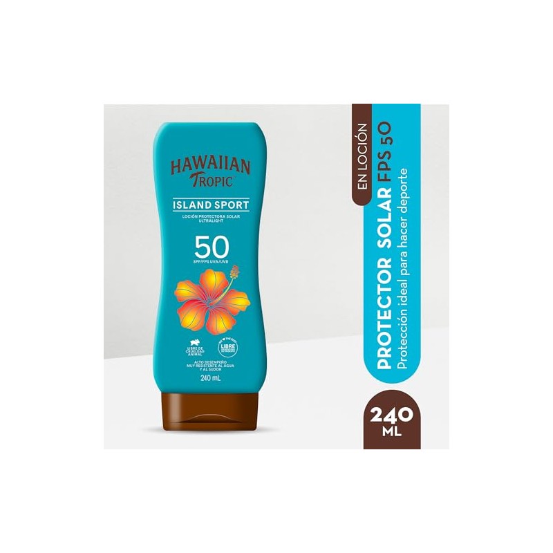 Hawaiian Tropic Island Sport Protector Solar 50 FPS Loción de