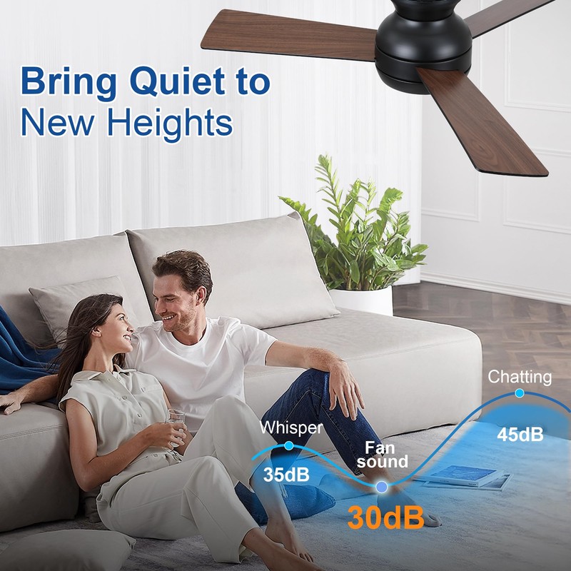 putroad 42 Inch Ceiling Fans with Lights: Low Profile Ceiling