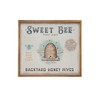 Creative Co-Op Wood Framed Canvas Wall Décor Sweet Bee Backyard