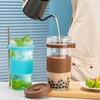 wookgreat 4 Pack Bubble Tea Cup, 24oz Iced Coffee Cups,