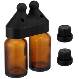 Chunful Essential Oil Inhaler, Double Bottle Leakproof Double Hole Aroma Nasal Inhaler Cap Mini Perfume Dispenser Bottle for Enhances Aromatherapy