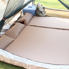 Inflatable Sleeping Mat | Camping Sleeping Pad,3 Person Camping Beds for Adults, Inflating Sleeping Pad, Insulated Camping Pad, Portable, with Pillow for Backpacking, Hiking