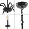 Cunfash 6-Light Black Chandelier for Dining Room, Farmhouse Industrial Chandelier