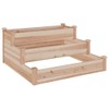 vidaXL Solid Wood Fir Raised Garden Bed, 47.2"x47.2"x22", Multi-Level Design